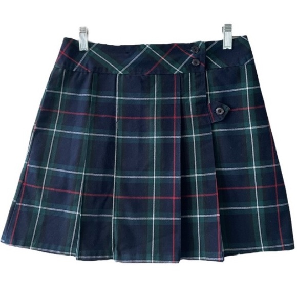 Schoolgirl Pleated Plaid Mini Skirt Vintage Royal Uniforms Girly Preppy Academia - Picture 10 of 16